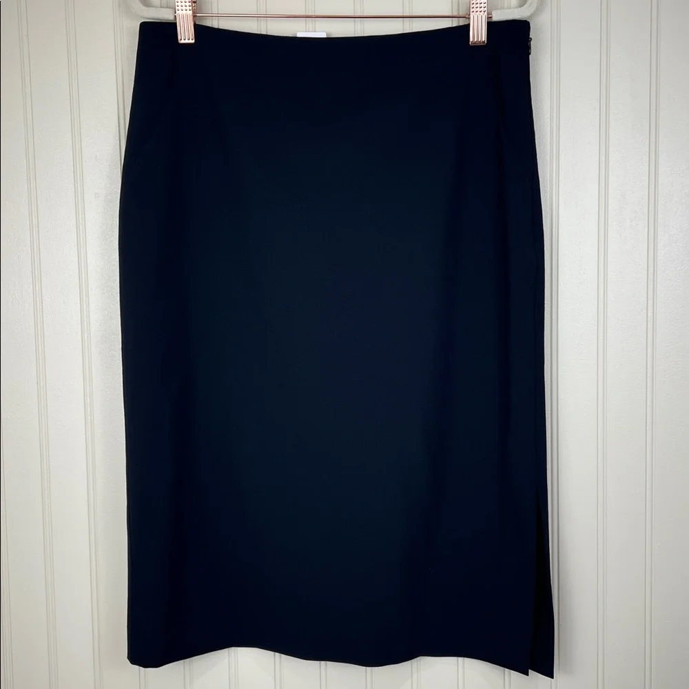 NWT Ann Taylor Women’s Navy Pencil Straight Side Slit Lined Skirt Size 10
